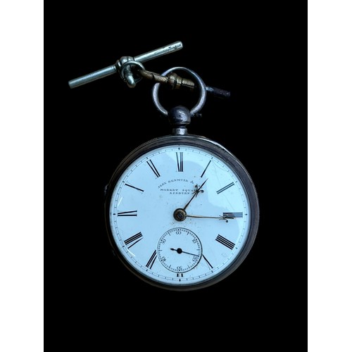 531 - A BIRMINGHAM SILVER POCKET WATCH (RETAILED ALEX REMUIR AND SONS MARKET SQUARE LISBURN)