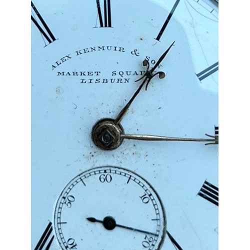 531 - A BIRMINGHAM SILVER POCKET WATCH (RETAILED ALEX REMUIR AND SONS MARKET SQUARE LISBURN)