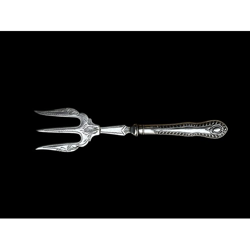 533 - A SHEFFIELD SILVER HANDLED SERVING FORK