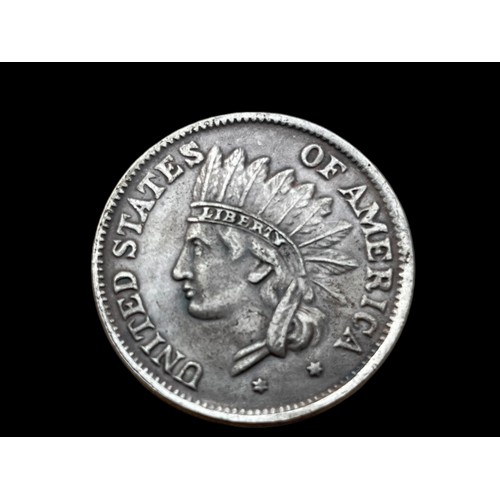 534 - A SILVER 1851 REPLICA DOLLAR (TESTED)