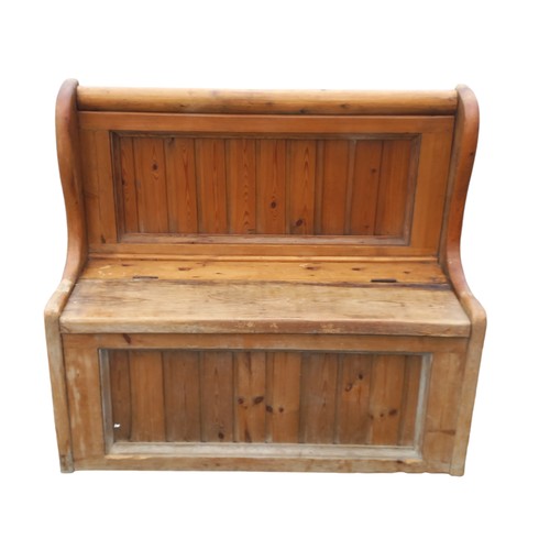 392 - A PINE MONKS BENCH MADE FROM ANTIQUE TIMBERS 40.5W