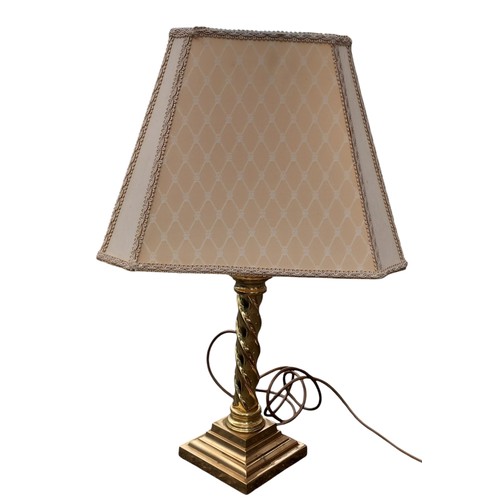 400 - A BRASS TWIST TABLE LAMP