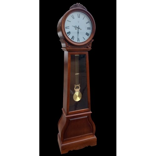 414 - A POLARIS  ROUND DIAL 31 DAY GRANDFATHER  CLOCK