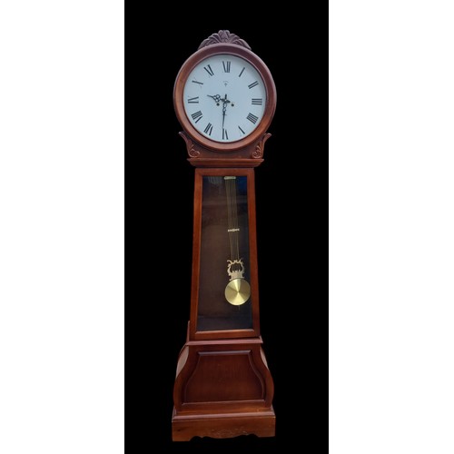 414 - A POLARIS  ROUND DIAL 31 DAY GRANDFATHER  CLOCK