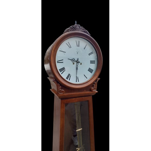 414 - A POLARIS  ROUND DIAL 31 DAY GRANDFATHER  CLOCK