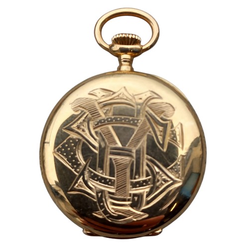 596 - AN 18CT GOLD FOB WATCH