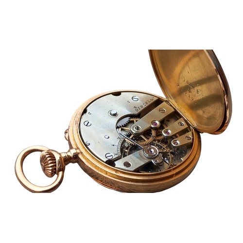 596 - AN 18CT GOLD FOB WATCH