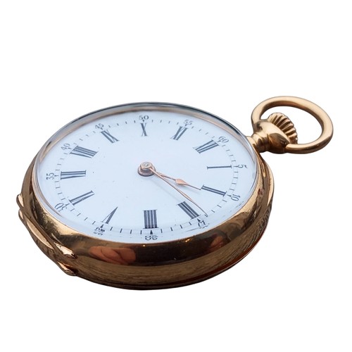 596 - AN 18CT GOLD FOB WATCH