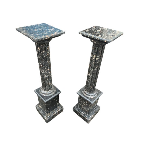 630 - PAIR OF 20TH CENTURY MARBLE COLUMS 41