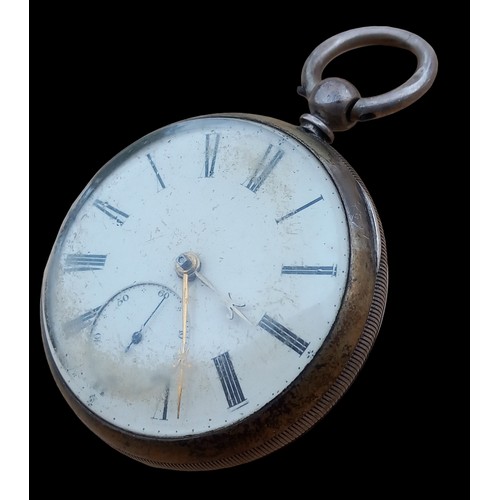 229 - A CHESTER SILVER POCKET WATCH  TOTAL WEIGHT 138.2grm