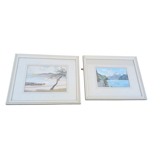 662 - 2 ORIGINAL  WATERCOLOURS  IN MATCHING FRAMES (1 SIGNED ) 22X18