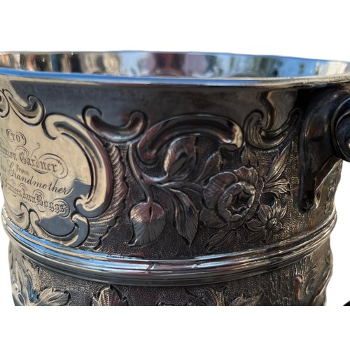 587 - A SUPERB AND VERY UNIQUE SOLID IRISH SILVER CUP HALLMARK INDICATES DATED 1808 431grm