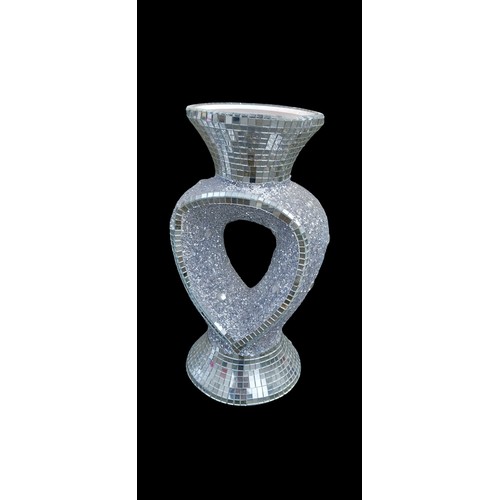 110A - A PAIR DESIGNER STYLE GLITTER VASE