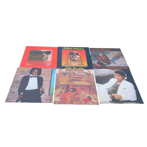 200A - 2 MICHEAL JACKSON AND 4 STEVIE WONDER LPS