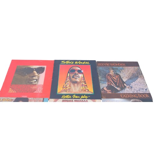 200A - 2 MICHEAL JACKSON AND 4 STEVIE WONDER LPS