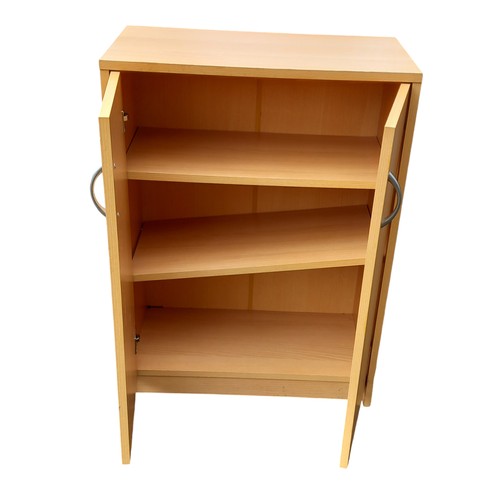 683B - A BEECH FITTED CUPBOARD