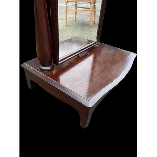 34 - A BEAUTIFULLY PILLARED CHEVAL MIRROR BY STAG