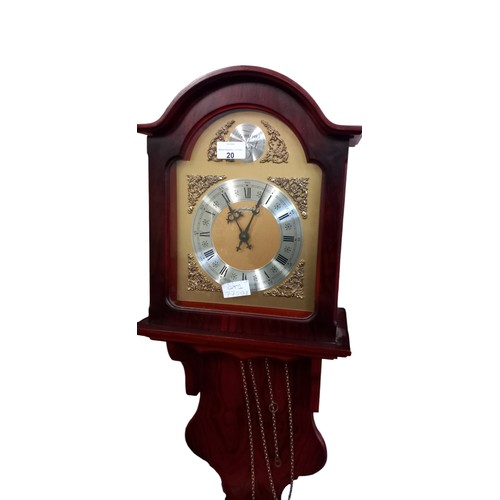 20 - HEADED VIENNA MAHOGANY WALL CLOCK