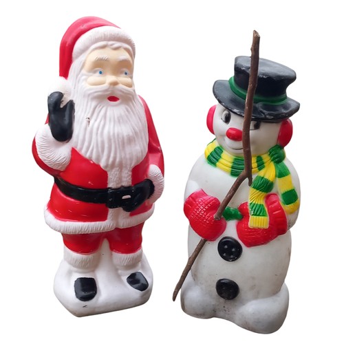 62 - AN ILLUMATED SNOWMAN & SANTA 30