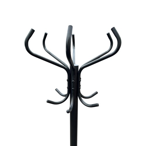 79 - A BLACK METAL COAT/HAT STAND