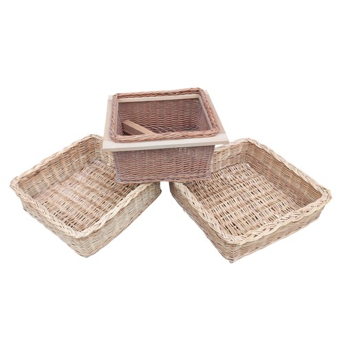 114 - 3 CANE BASKETS