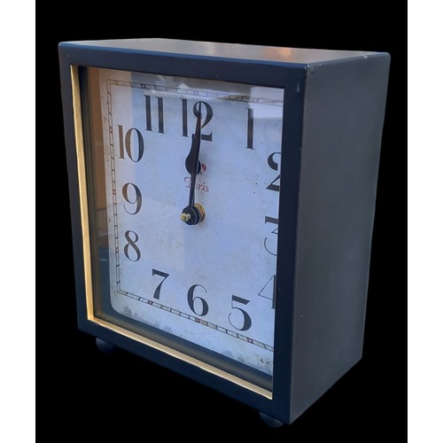 129 - A NEW BLACK MANTLE CLOCK