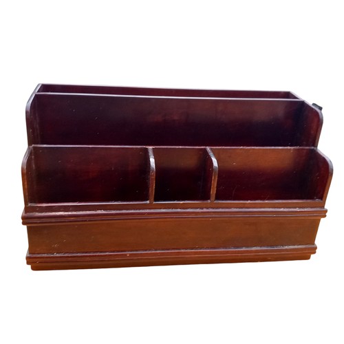 186 - A ROSEWOOD DESK TIDY