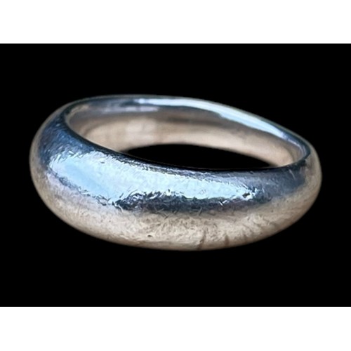 232 - A HEAVY SILVER WEDDING BAND