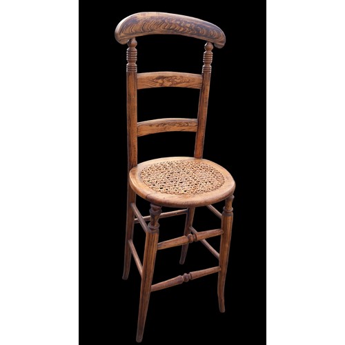 300 - A PAIR OF ANTIQUE 19th CENTURY BERGER SEATED HIGH CHAIRS