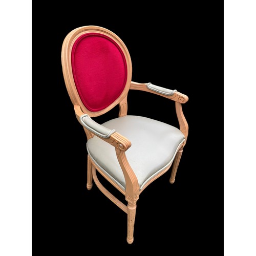 6 - A SHAPED ARMCHAIR IN A FRENCH STYLE