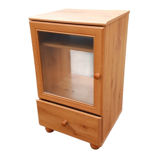 15 - SMALL BEECH DISPLAY CABNINET