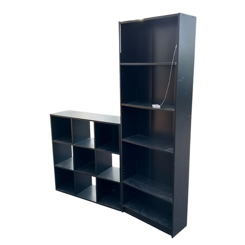 19 - 2 EBONY SHELVING