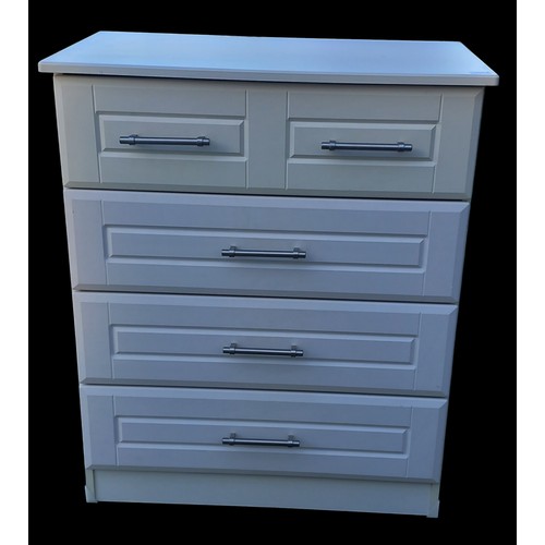 44 - WHITE 2/3 CHEST OF DRAWERS