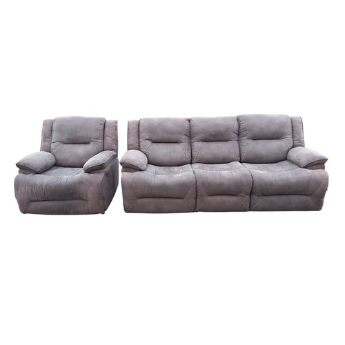 112 - 3-1 RECLINER SUEDE SUITE