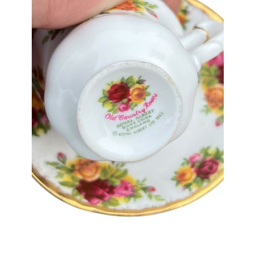 154 - MINI OLD COUNTRY ROSE CUP AND SAUCER