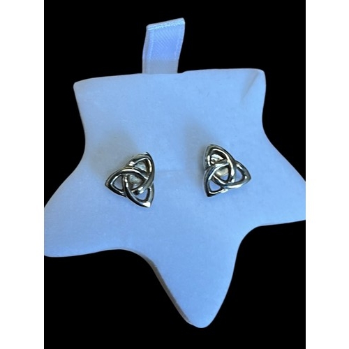 156 - PAIR OF SILVER CELTIC EARRINGS