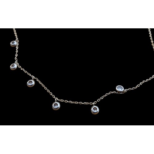 159 - A GEM SET SILVER NECKLACE