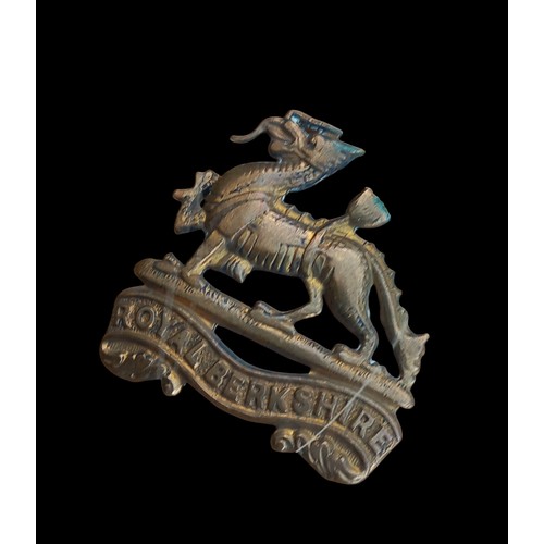 177 - ROYAL BERKSHIRE CAP BADGE AND HAT PLOOM