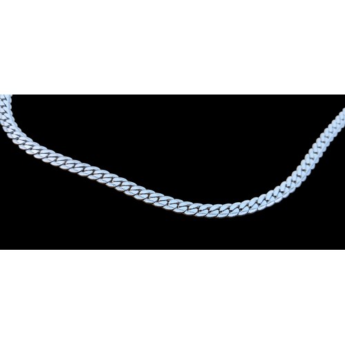 235 - A LARGE SILVER SNAKE CHAIN