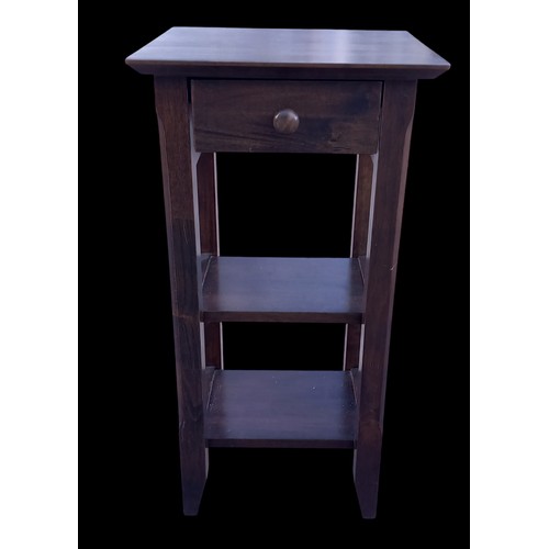 264 - WALNUT 1 DRAWER LAMP TABLE