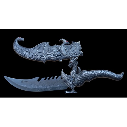 276 - LARGE ORNAMENTAL DRAGON KNIFE/DAGGER