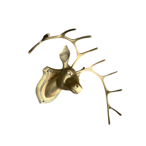 305 - BRASS MOUNTED STAGS HEAD