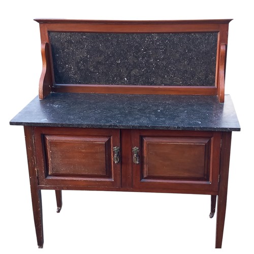 311 - ANTIQUE MARBLE TOP WASHSTAND