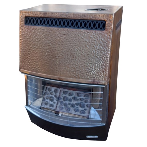 355 - RETRO BOTTLE GAS HEATER WITH BOTTLE