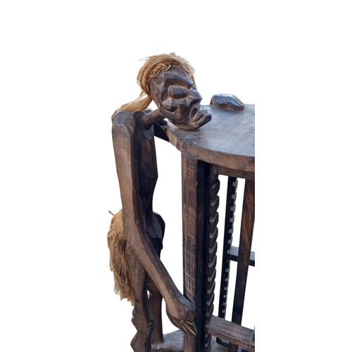 398 - TRIBAL STYLE CARVED WOOD RACK