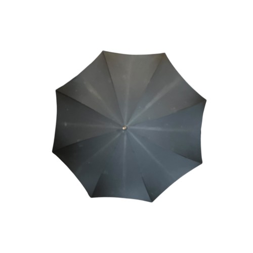 336 - A SILVER TIP AND COLLAR UMBRELLA