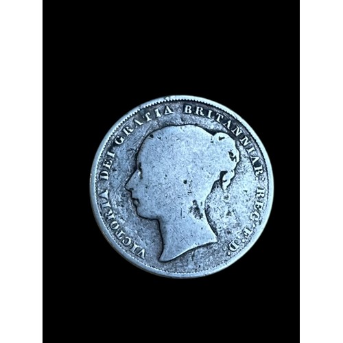 595 - AN 1853 SILVER SHILLING