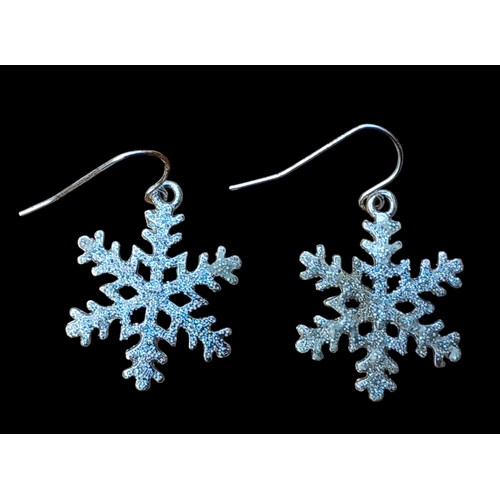 611 - PAIR OF SNOWFLAKE EARRINGS