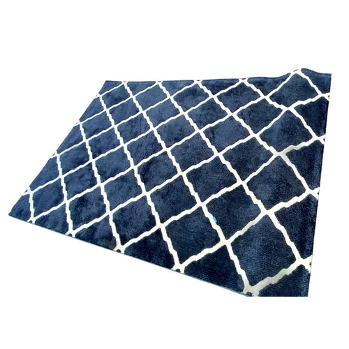 342A - BLUE PATTERNED RUG