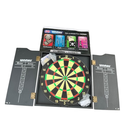 41 - A BOXED DART BOARD (UNUSED) WITH DARTS